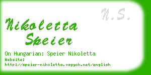 nikoletta speier business card